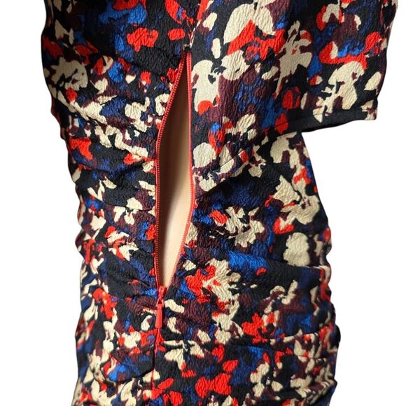Tracy Reese Silk Multicolor Dress With Bell Sleeves Size 8 - Picture 6 of 13